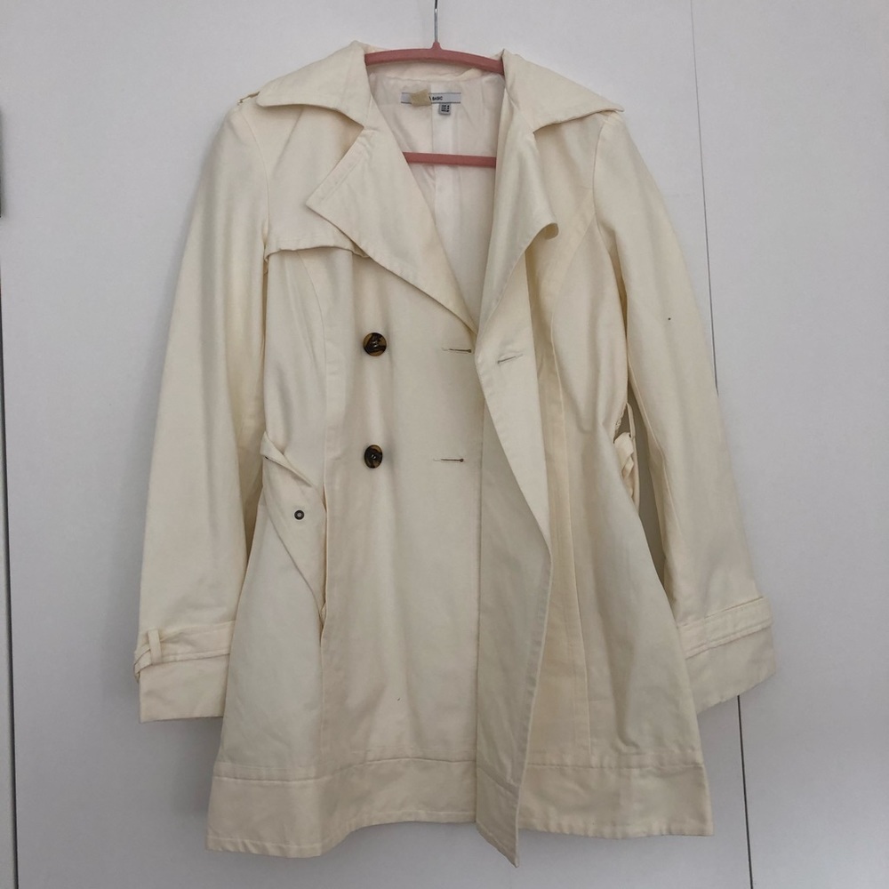 Zara off white cream trench coat